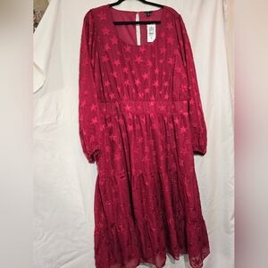 *NWT* Tiered Red Dress - Torrid, 3 (22/24)